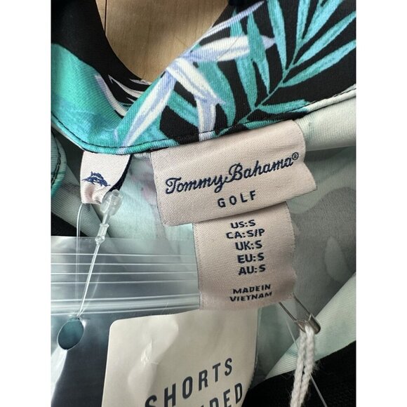 Tommy Bahama Golf Tennis Dress With Shorts Zip Neck Black Floral Print NWT Small - Picture 7 of 7
